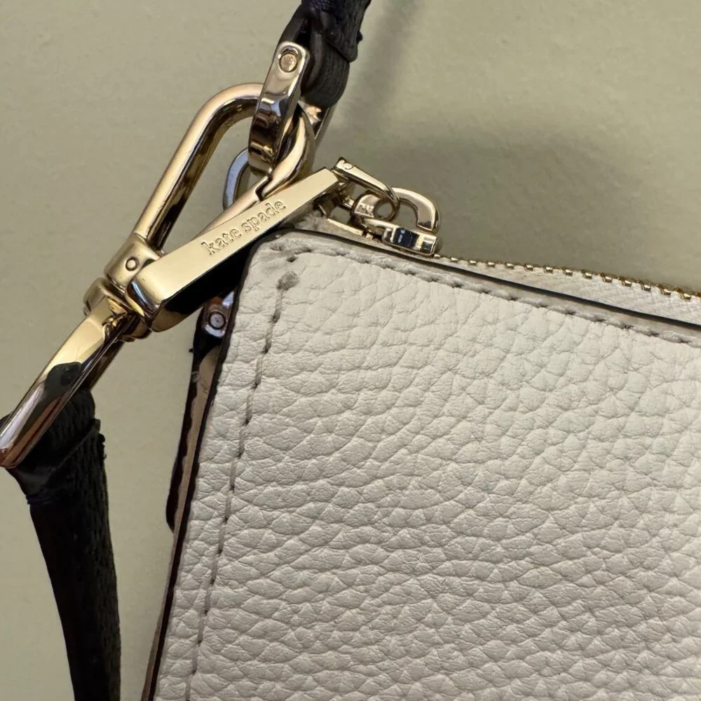 Kate Spade New York Polly Convertible Flap Leather Handbag Blush Medium Dust Bag - Picture 2 of 16